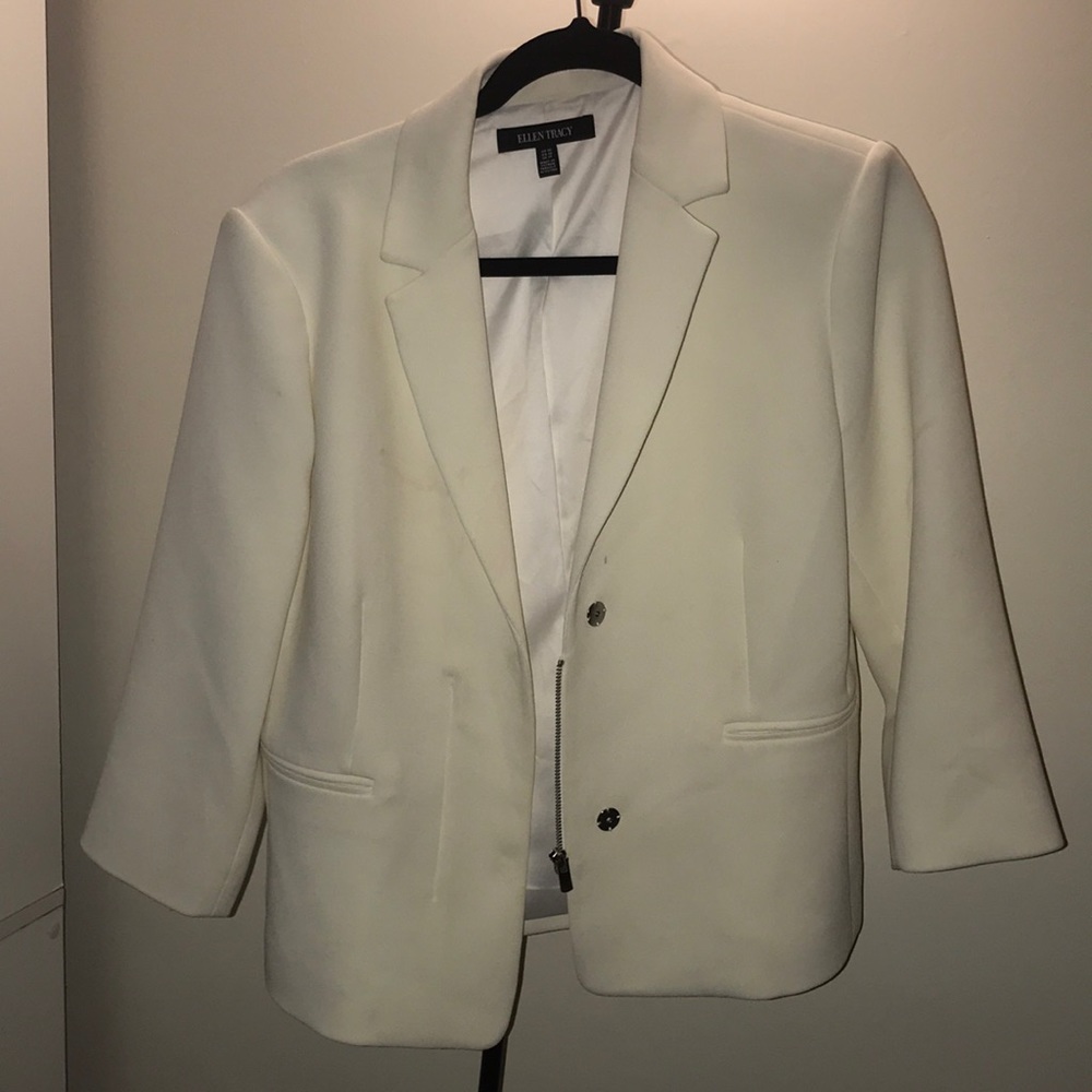 Ellen Tracy White blazer size 10